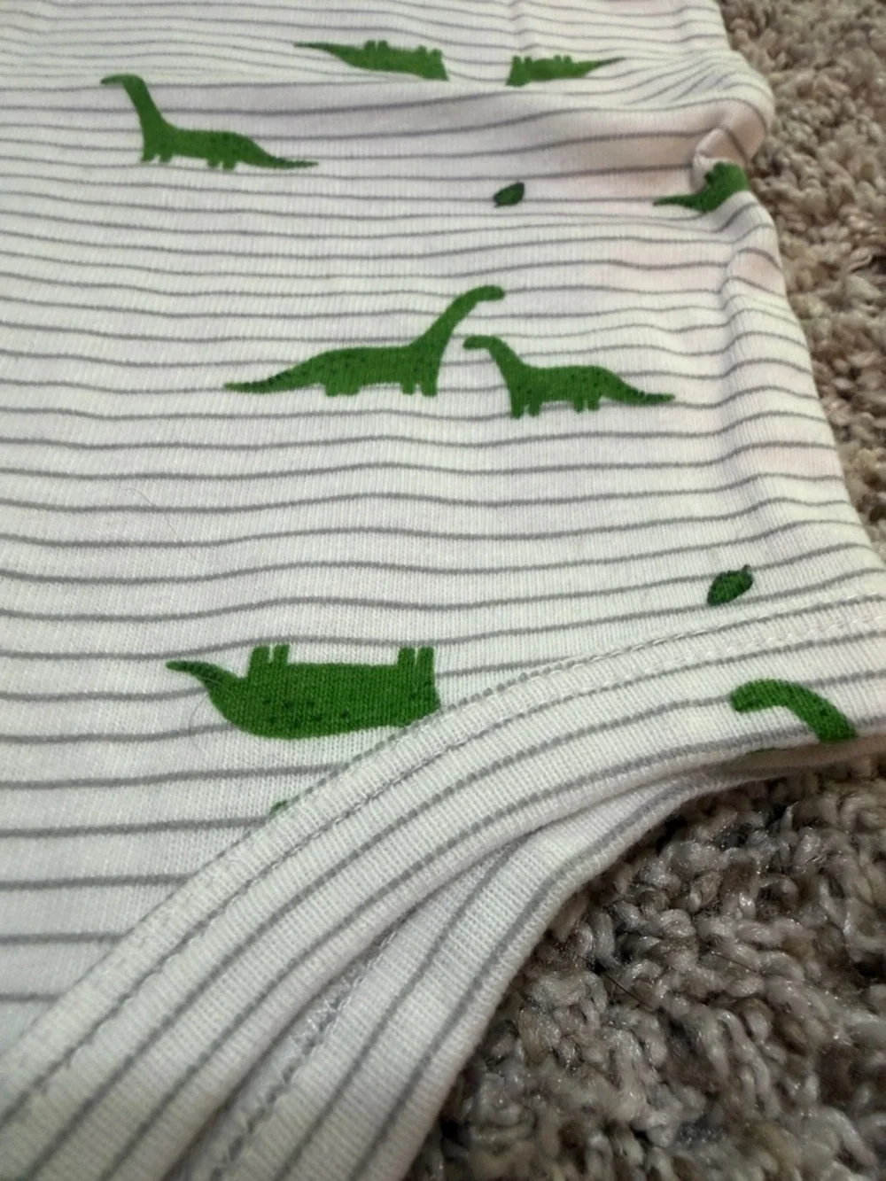 Carter's Baby Boy Dinosaur Bodysuit with Olive Green Shorts Set EUC Size 24 M
